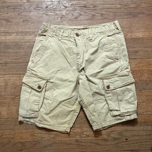 American Eagle Outfitters Light Beige Cargo Shorts - Utility Pockets